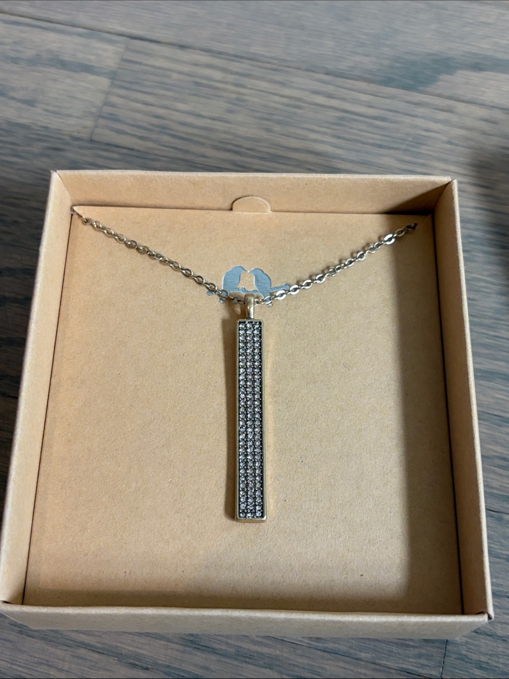 Chloe + Isabel Silver Rhinestone Pave Necklace